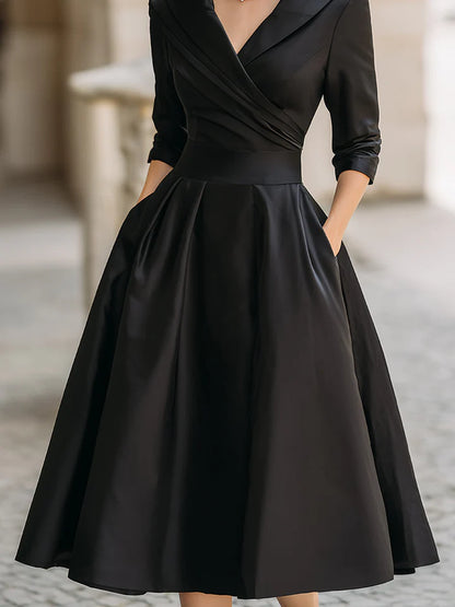 Luisa | Vestido midi satinado