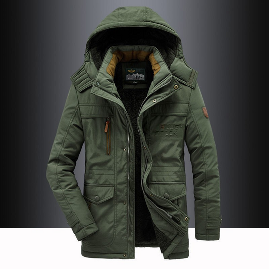 Carlos | Abrigo de invierno cálido para hombre de mezcla de lana premium y forro polar