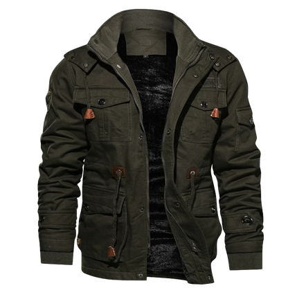 Hugo™ | Abrigo de Invierno para Hombre con Forro Sherpa Suave y Capucha Desmontable