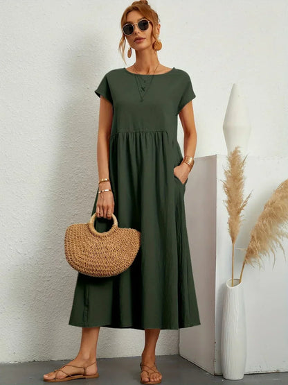 Gabriela™ | Vestido midi fluido de elegancia atemporal