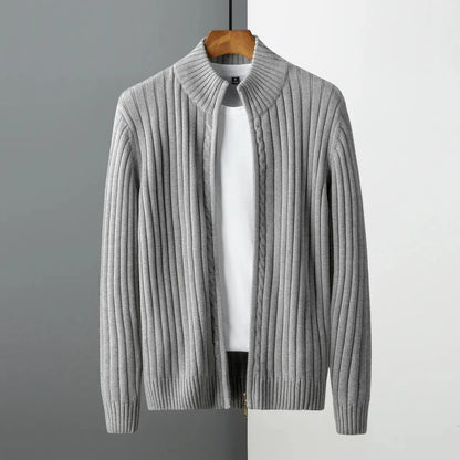 Fran | Cárdigan clásico de punto con cremallera para hombre