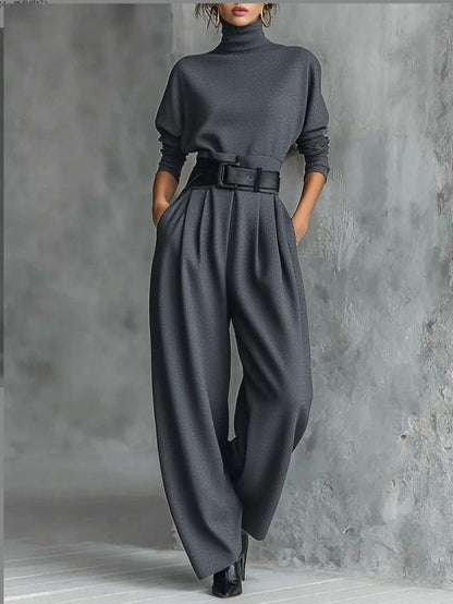 Julia | Conjunto de cuello alto y pantalón recto
