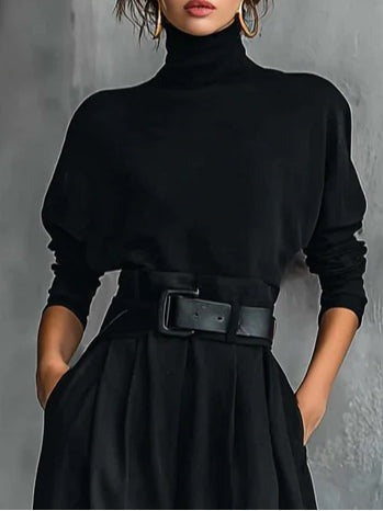 Julia | Conjunto de cuello alto y pantalón recto