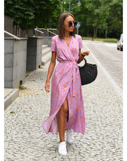 Julia | Elegante Vestido con Escote en V y Corte Moldeador
