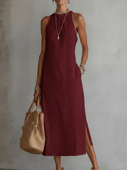 JIMENA | Vestido Midi con textura de Lino